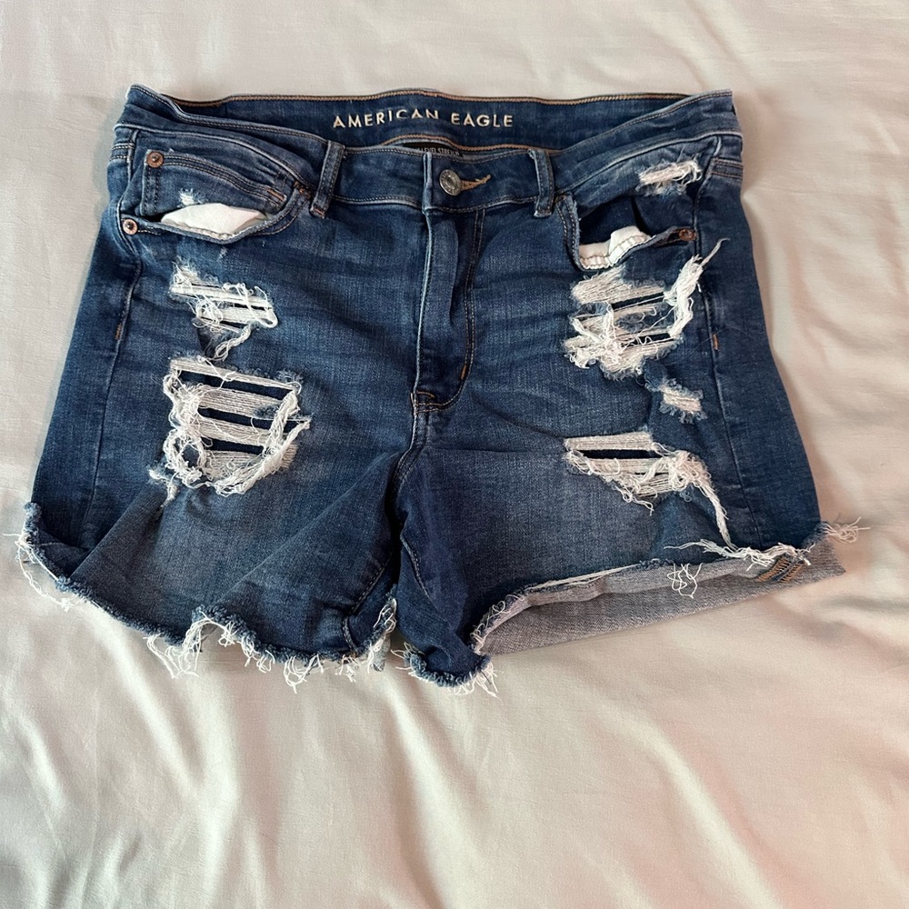 American Eagle Outfitters Blue Jean Shorts Next Level Stretch